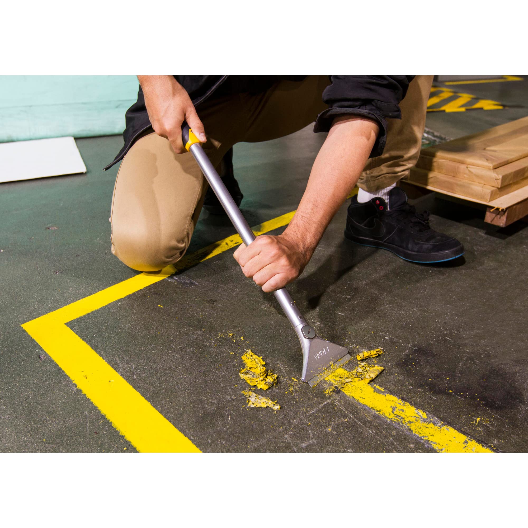 OLFA 24" Extra Heavy Duty Razor Scraper (XSR-600) - 24 Inch Steel Razor Blade Scraper Tool with Strike Tip & Non Slip Handle for Floors, Paint, Glass, Replacement Blades: OLFA BS & BSF Blades - Image 5