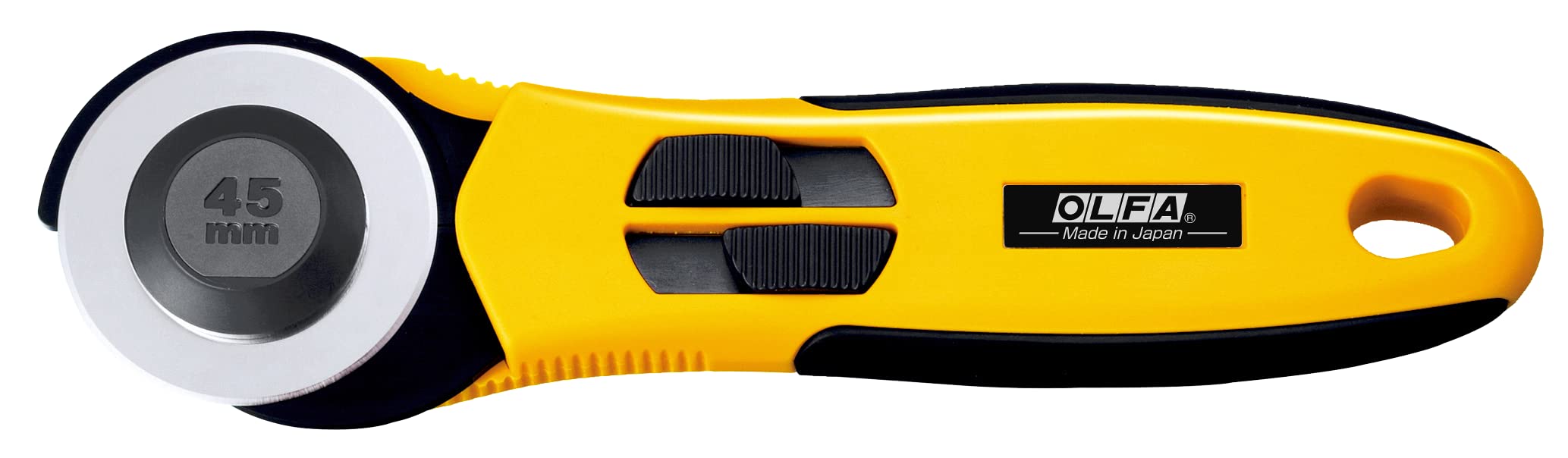 OLFA 45mm Quick-Change Rotary Cutter (RTY-2/NS) - Rotary Fabric Cutter w/Split Blade Cover for Crafts, Sewing, Quilting, Replacement Blade: OLFA RB45-1 - Image 3