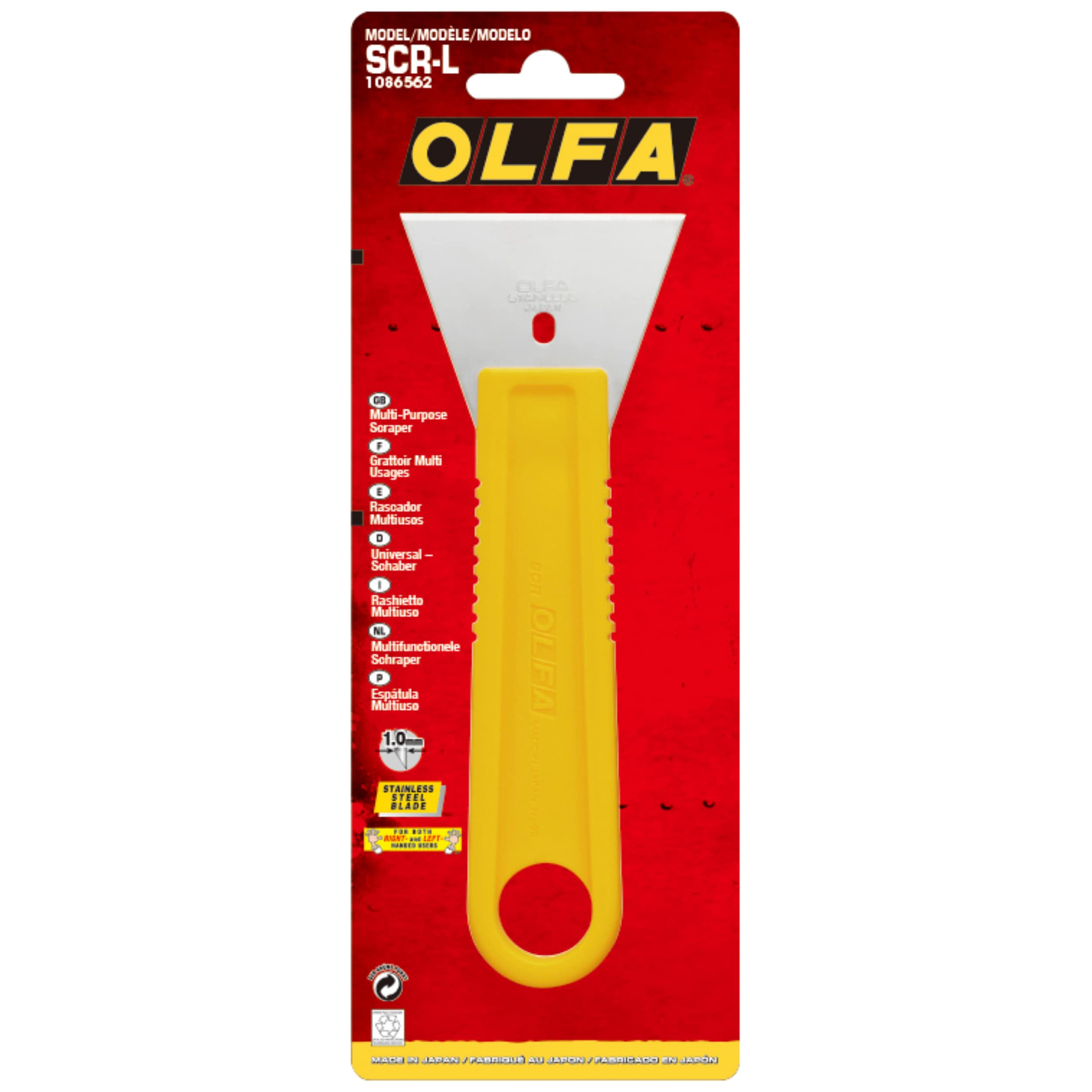 OLFA 60mm Multi-Purpose Razor Scraper (SCR-L) - Disposable Stainless Steel Razor Blade Scraper Tool with Heavy Duty Handle for Cleaning, Scraping, Paint Removal, Caulk, Glass, Metal - Image 3