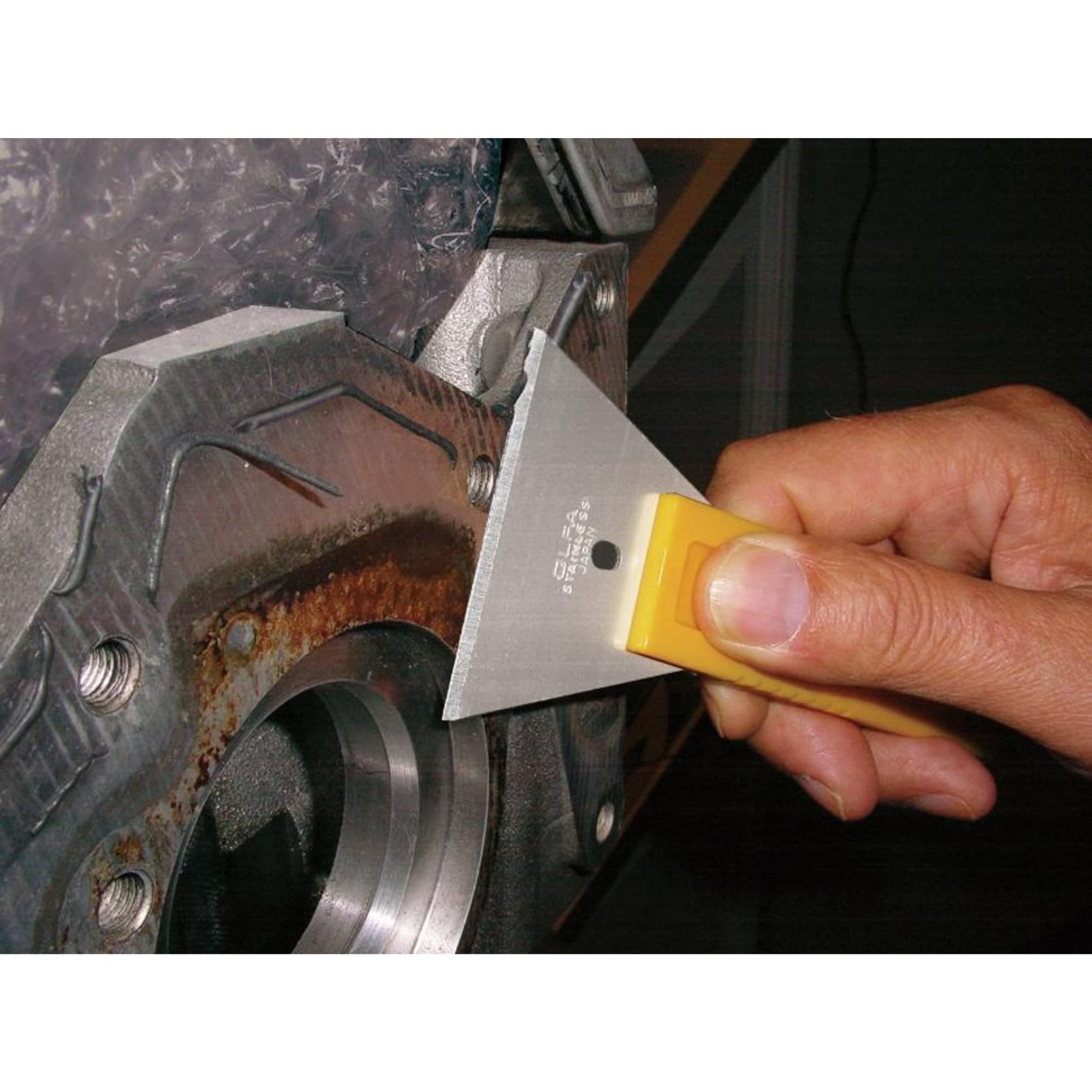 OLFA 60mm Multi-Purpose Razor Scraper (SCR-L) - Disposable Stainless Steel Razor Blade Scraper Tool with Heavy Duty Handle for Cleaning, Scraping, Paint Removal, Caulk, Glass, Metal - Image 4