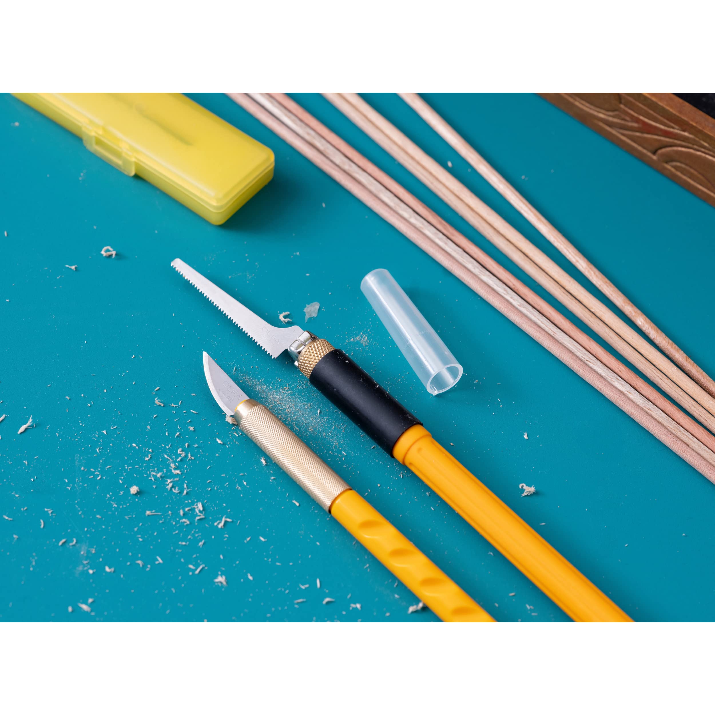 OLFA 6mm Narrow Saw Art Blade Set, 3 Blades (KB4-NS/3) - Precision Hobby Craft Knife Replacement Saw Blade Kit for Plastic, Wood, Model Building, Fits Most 6mm Art Knives - Image 3