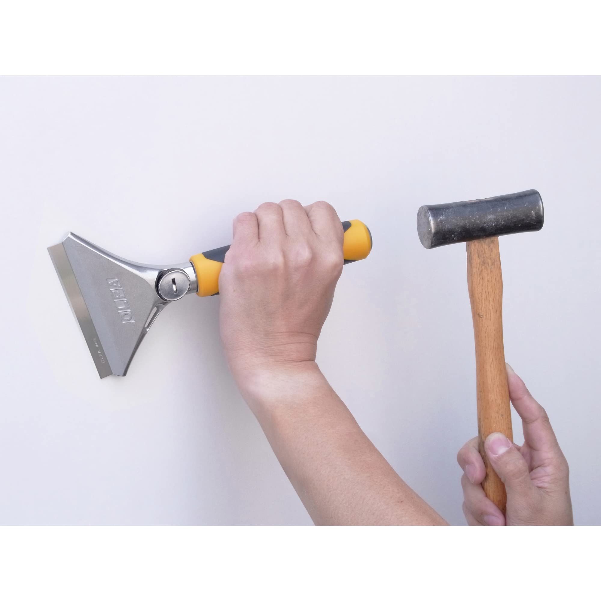 OLFA 8" Extra Heavy Duty Razor Scraper (XSR-200) - 8 Inch Steel Razor Blade Scraper Tool with Strike Tip & Non Slip Handle for Floors, Paint, Glass, Replacement Blades: OLFA BS & BSF Blades - Image 6