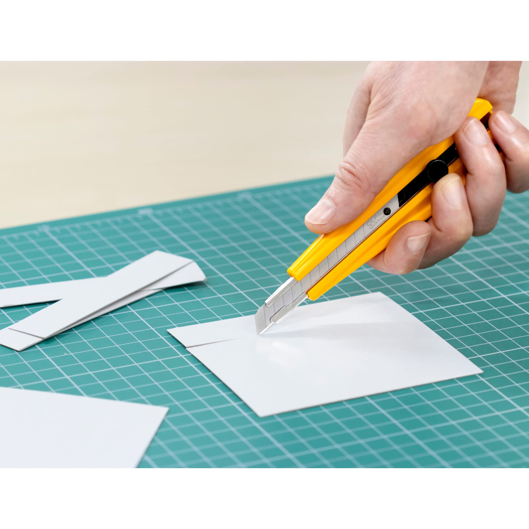 OLFA 9mm Precision Utility Knife (300) - Multi-Purpose Custom Cutting Depth Precision Knife w/Snap-Off Blade, Replacement Blades: Any OLFA 9mm Blade - Image 4