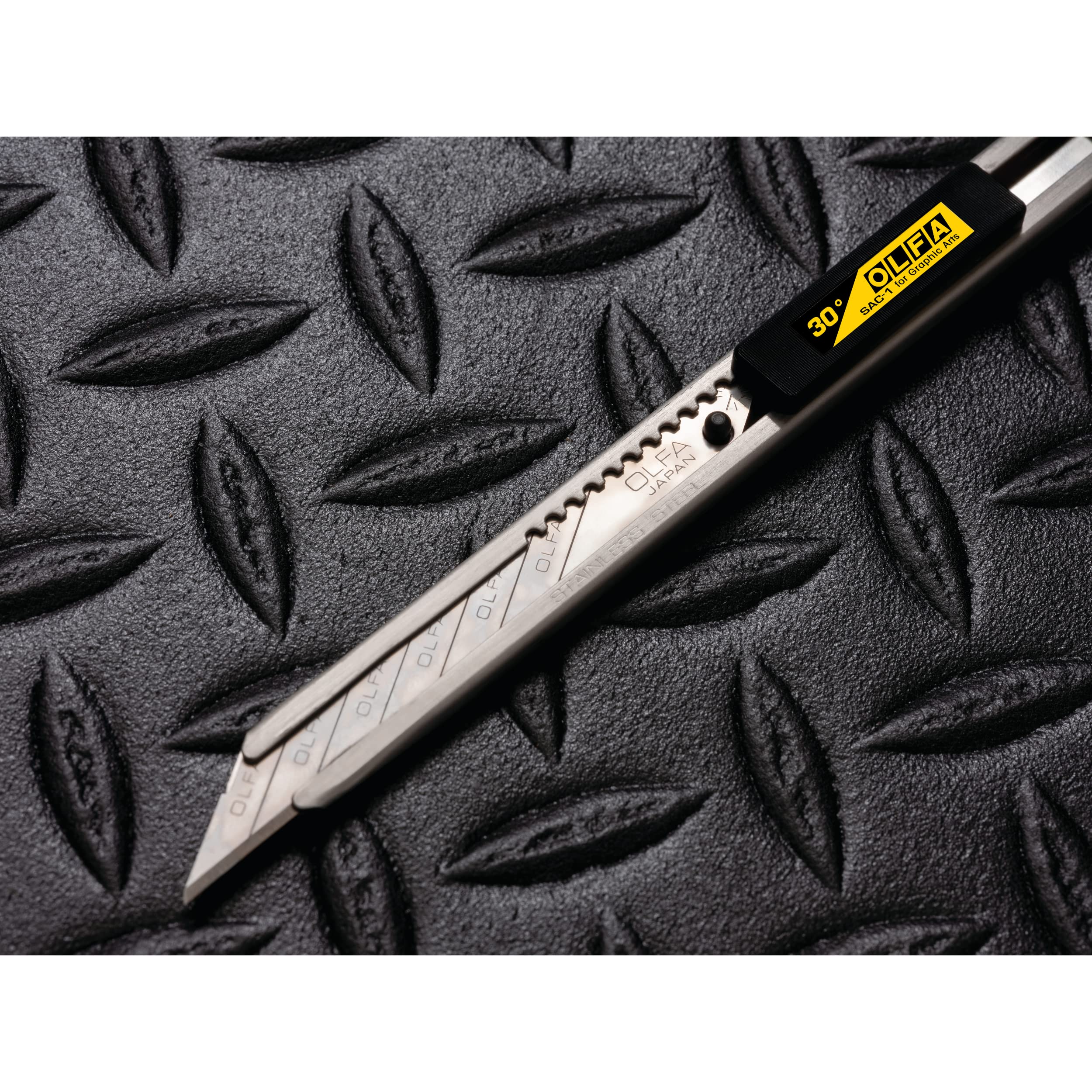 OLFA 9mm Stainless Steel Graphics Knife (SAC-1) - Multi-Purpose Retractable Art Utility Precision Knife w/Snap-Off Blade, Replacement Blades: Any OLFA 9mm Blade - Image 5