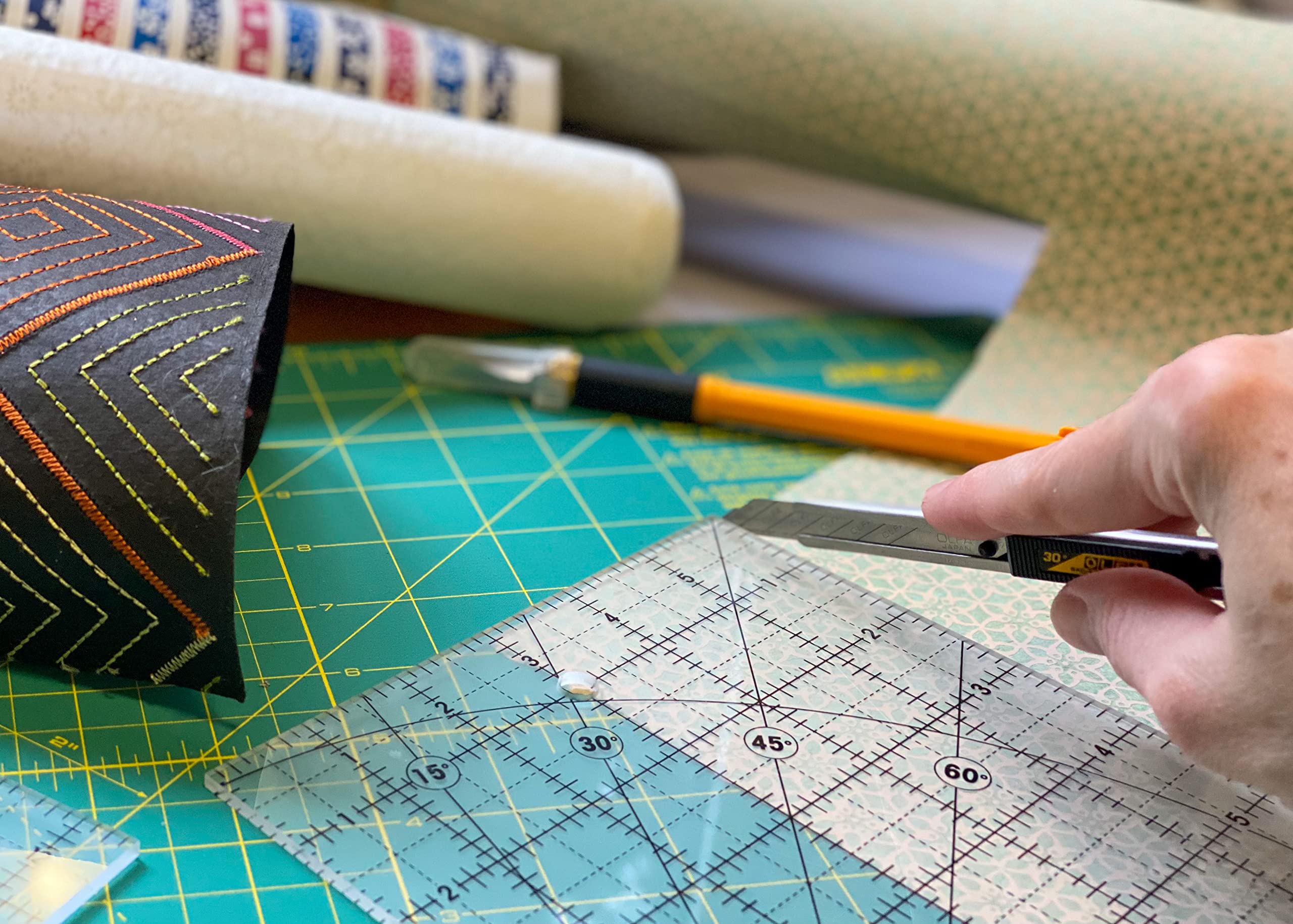 OLFA 9mm Stainless Steel Graphics Knife (SAC-1) - Multi-Purpose Retractable Art Utility Precision Knife w/Snap-Off Blade, Replacement Blades: Any OLFA 9mm Blade - Image 6