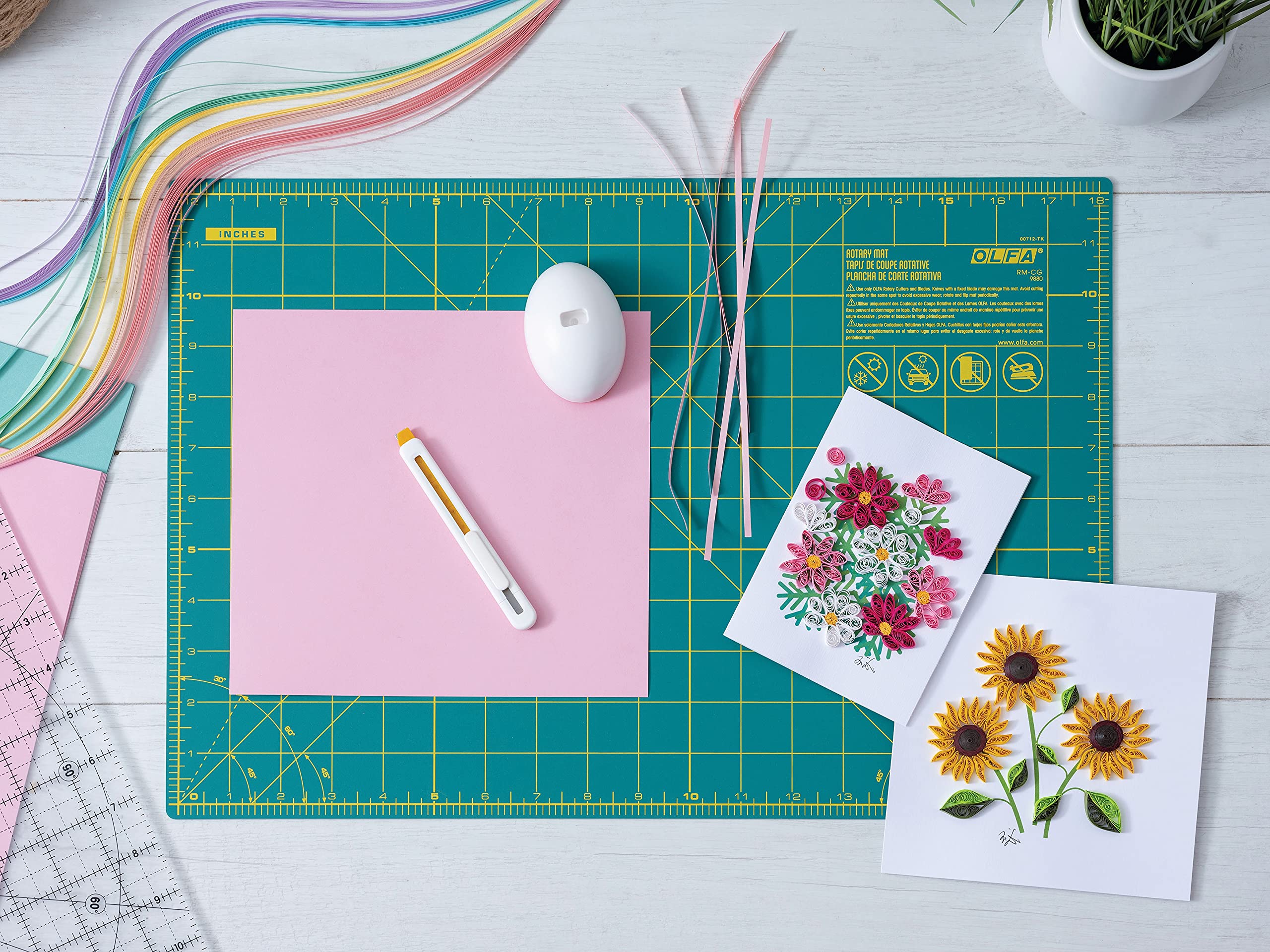 OLFA Beginner Craft Knife Set (ESK-1) - Precision Hobby Art Knife Kit w/Snap-Off Blade & Safety Disposal Stand, Replacement Blades: OLFA ESKB-1/2B Beginner Craft Knife Blades - Image 5