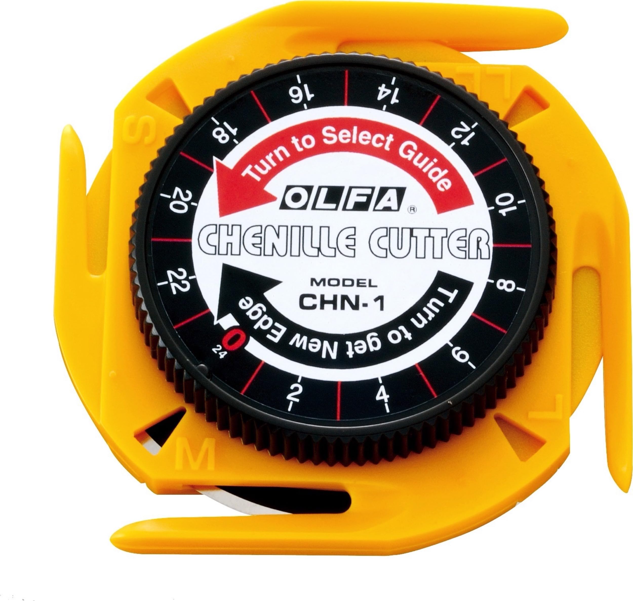 OLFA Chenille Cutter (CHN-1) - Multi-Purpose Rotary Blade Cutter w/ 24 Edges & 4 Sizes for Chenille Fabric, Crafts, Sewing, Quilting, Replacement Blade: OLFA CHB-1 - Image 4
