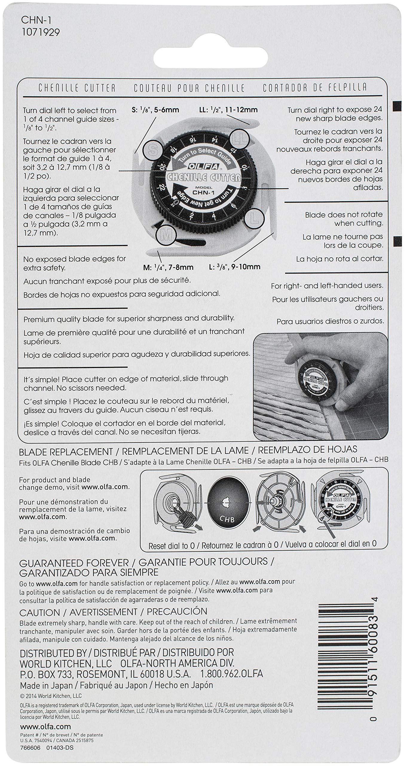 OLFA Chenille Cutter, Yellow (CHN1) - Image 4