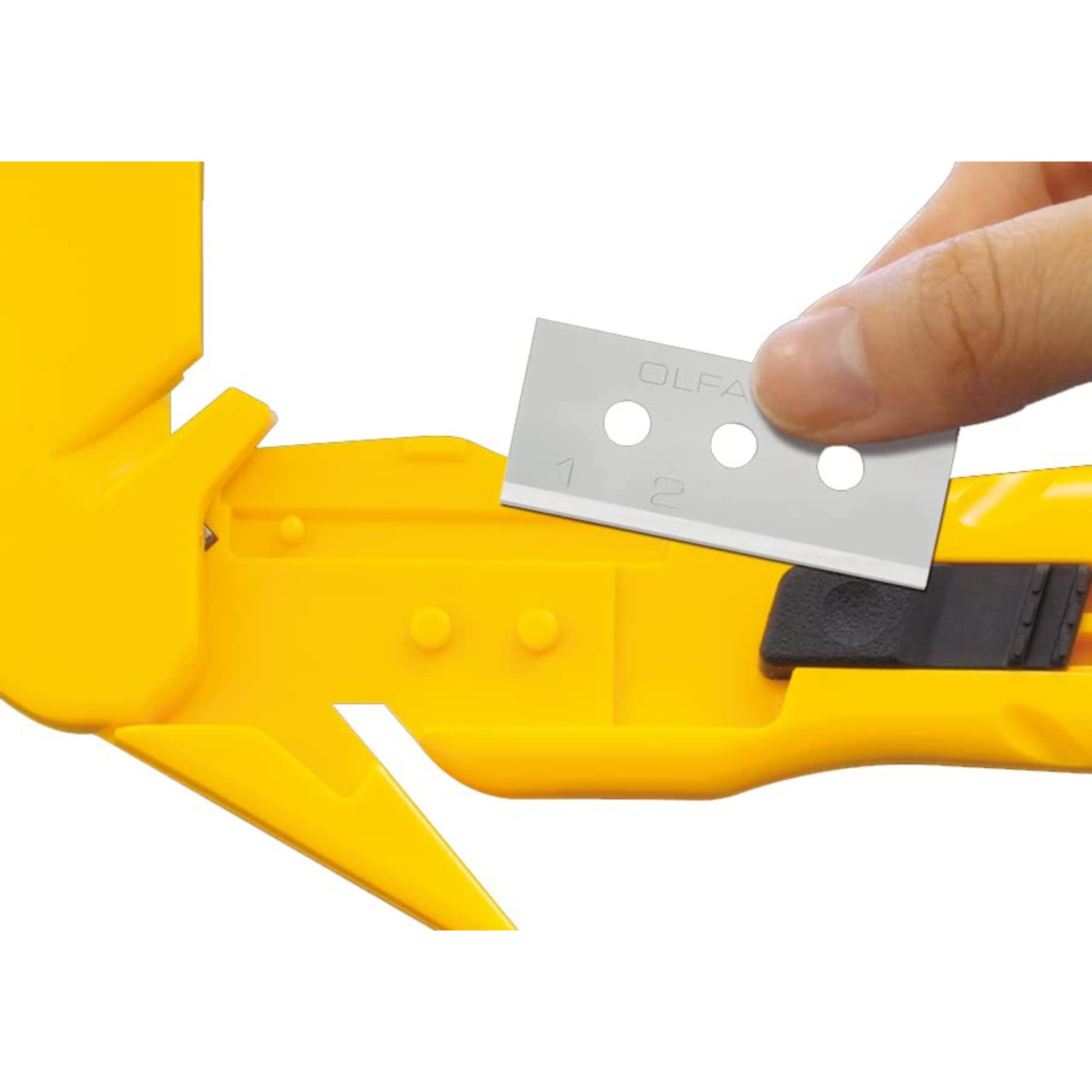 OLFA Concealed Blade Safety Utility Knife (SK-10) - Multi-Purpose Safety Cutter w/ Concealed Blade, Tape Splitter, & Non Slip Ergonomic Handle, Replacement Blades: OLFA SKB-10 Safety Blades - Image 4