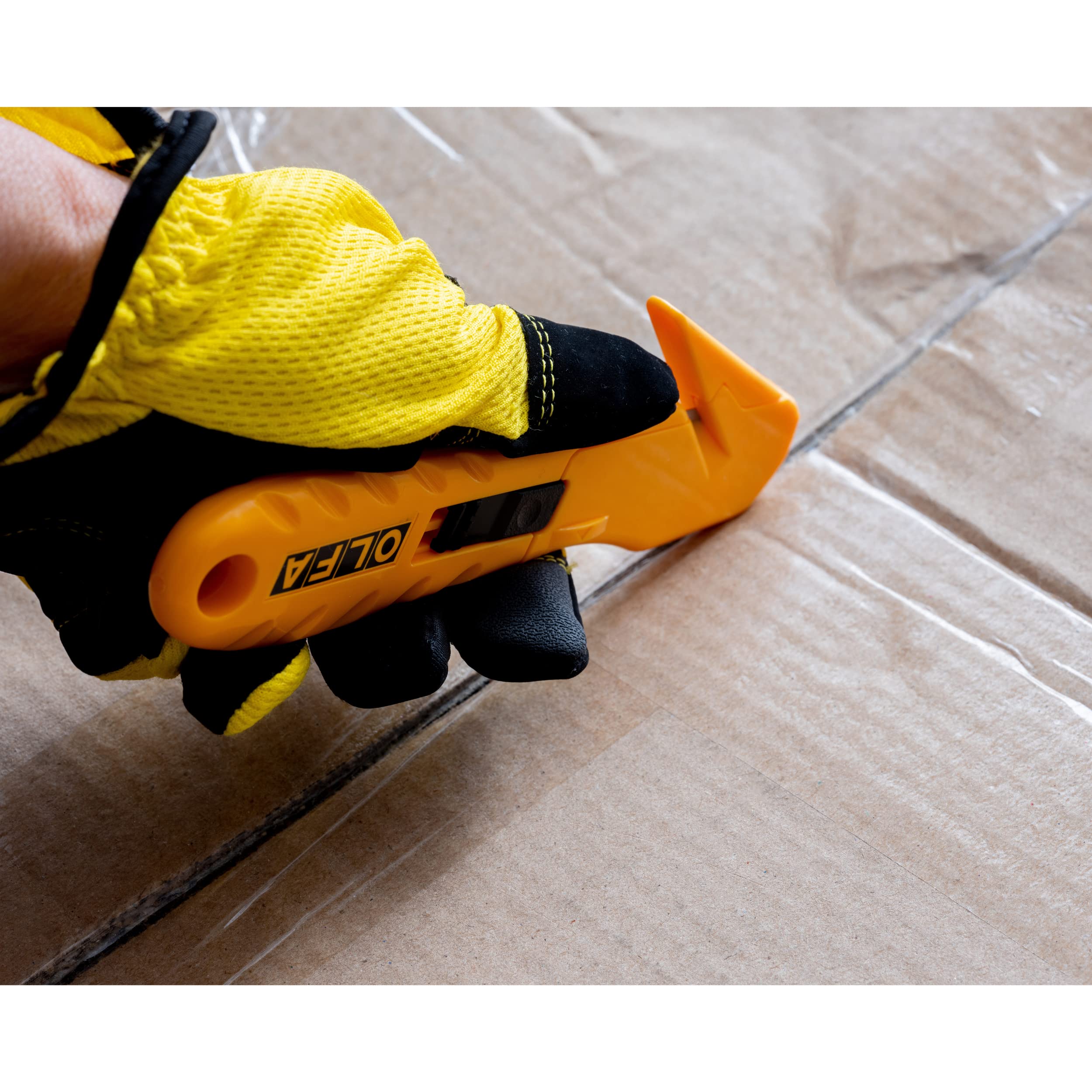 OLFA Concealed Blade Safety Utility Knife (SK-10) - Multi-Purpose Safety Cutter w/ Concealed Blade, Tape Splitter, & Non Slip Ergonomic Handle, Replacement Blades: OLFA SKB-10 Safety Blades - Image 8