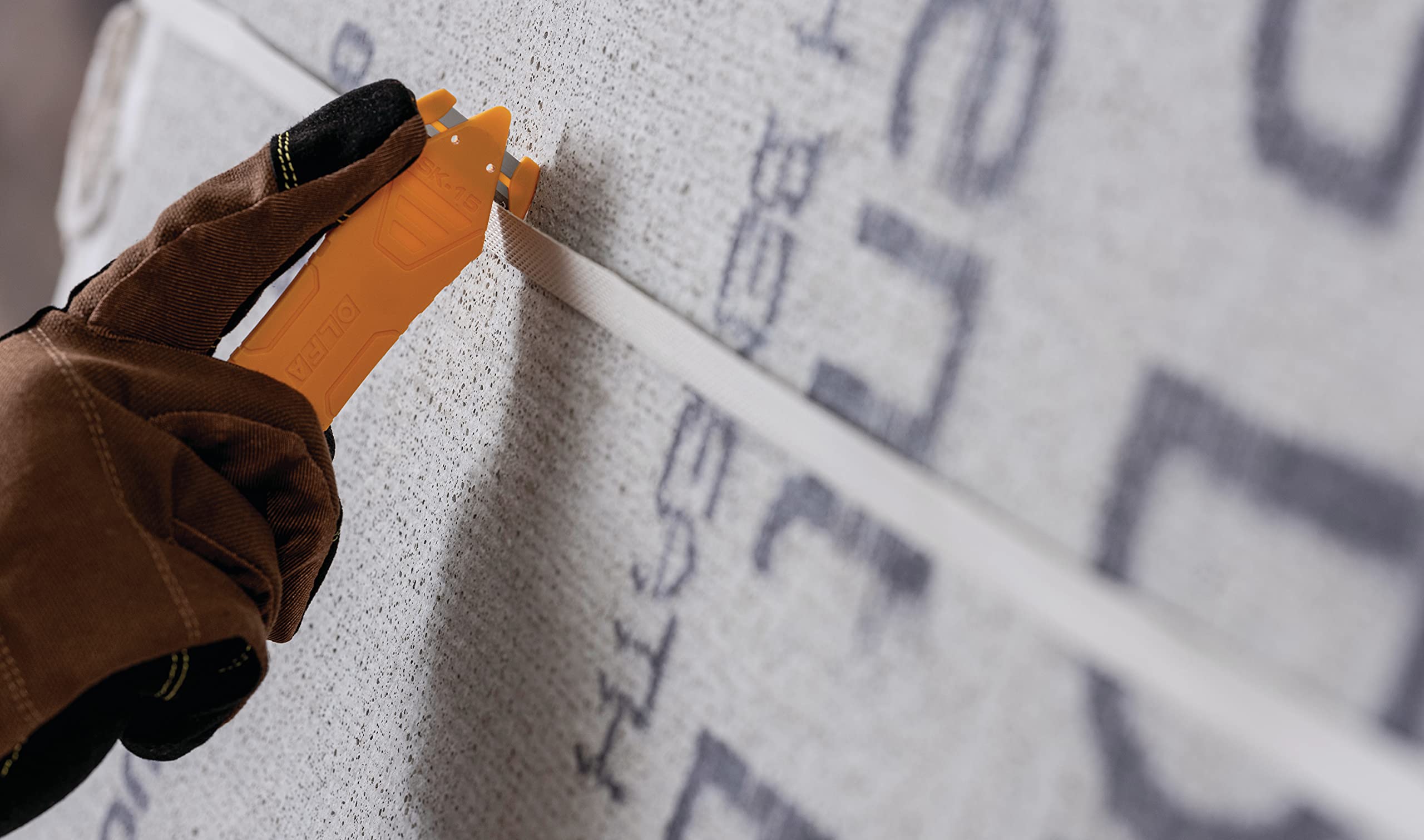 OLFA Disposable Concealed Blade Safety Knife, 10 Knives (SK-15/10) - Disposable Multi-Purpose Safety Box Cutter w/Concealed Blade, Tape Splitter, & Non-Slip Ergonomic Handle (10 Pack) - Image 6