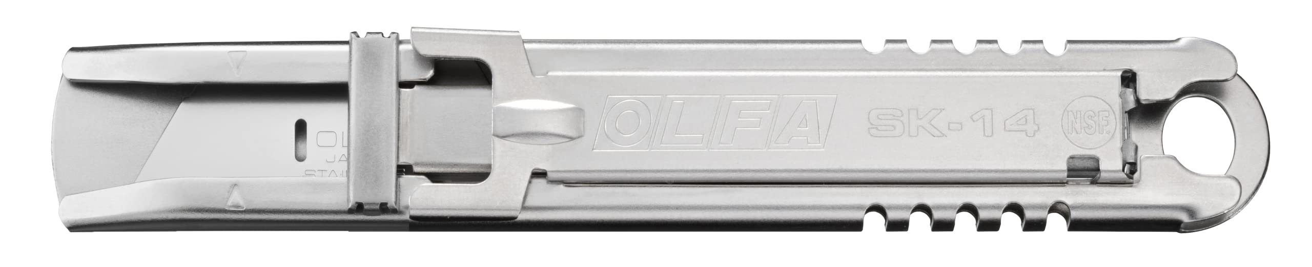 OLFA Self Retracting Safety Utility Knife (SK-14) - Multi-Purpose Stainless Steel Semi-Auto Box Cutter w/ Self Retractable Blade, Replacement Blades: OLFA SKB-2, SKB-2S, RSKB, & HOB Safety Blades - Image 3