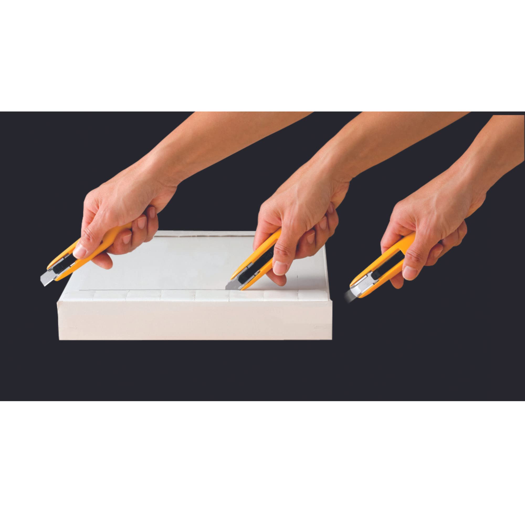 OLFA Self-Retracting Safety Utility Knife (SK-7) - Compact Multi-Purpose Semi-Auto Box Cutter w/Self Retractable Blade & Ergonomic Handle, Replacement Blades: OLFA SKB-7 Safety Blades - Image 7