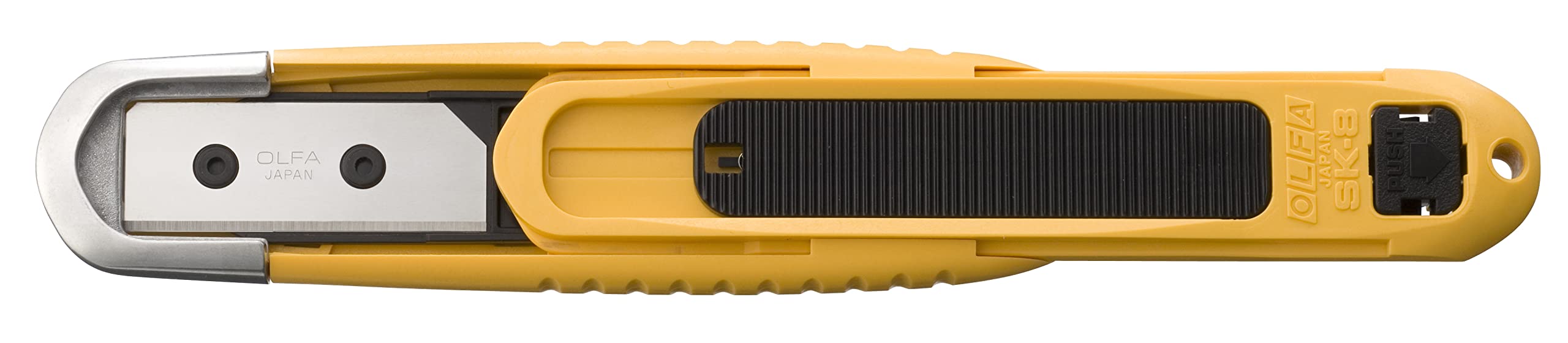 OLFA Self Retracting Safety Utility Knife (SK-8) - Multi-Purpose Fully-Auto Box Cutter w/Self Retractable Blade & Non Slip Ergonomic Handle, Replacement Blades: OLFA SKB-8 Safety Blades - Image 5