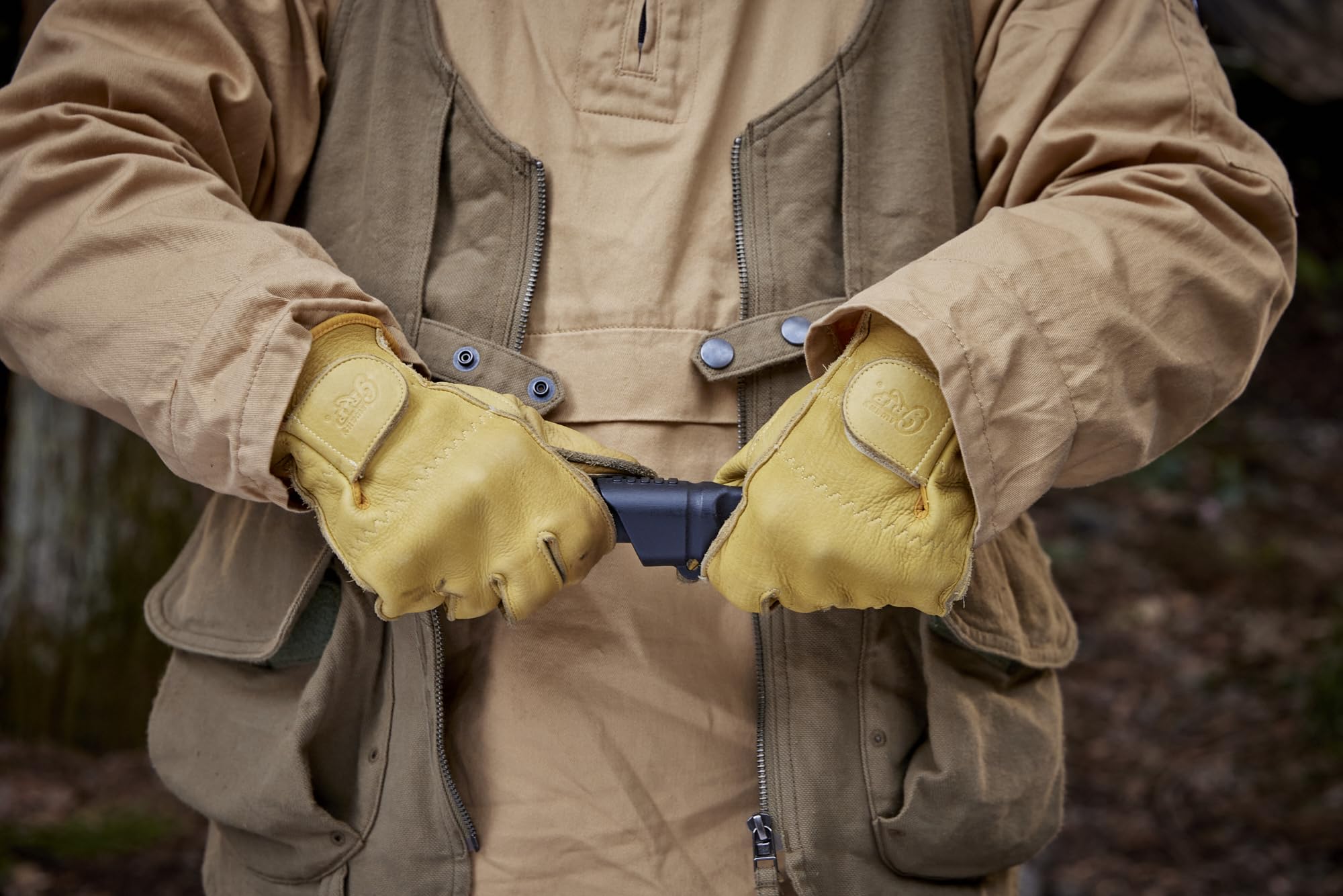 OLFA WORKS OW-BCK-1/SB SANGA Bushcraft Knife, 3.2mm Thick High Carbon Stainless Steel Blade - Great for Cutting, Scraping, Batoning and Compatible with Firestarters - Knife Sheath & Belt Clip (Sand) - Image 8